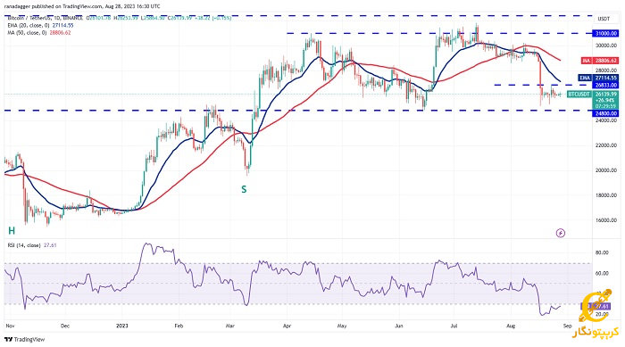 نمودار روزانه BTC/USDT