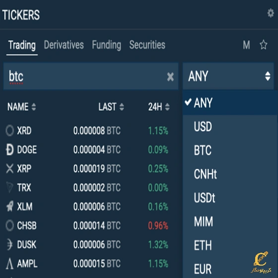 آموزش نحوه معامله اسپات در صرافی Bitfinex