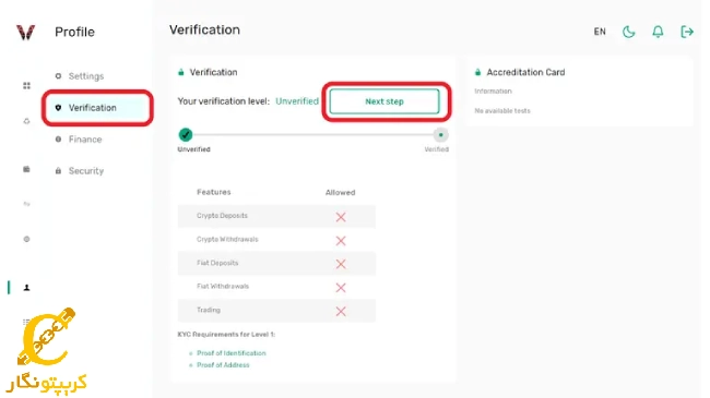 احراز هویت در بروکر ویتاورس